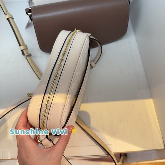 NWT Coach CY752 Mini Jamie Camera Bag In Signature Canvas Gold/White/Chalk - Picture 4 of 9